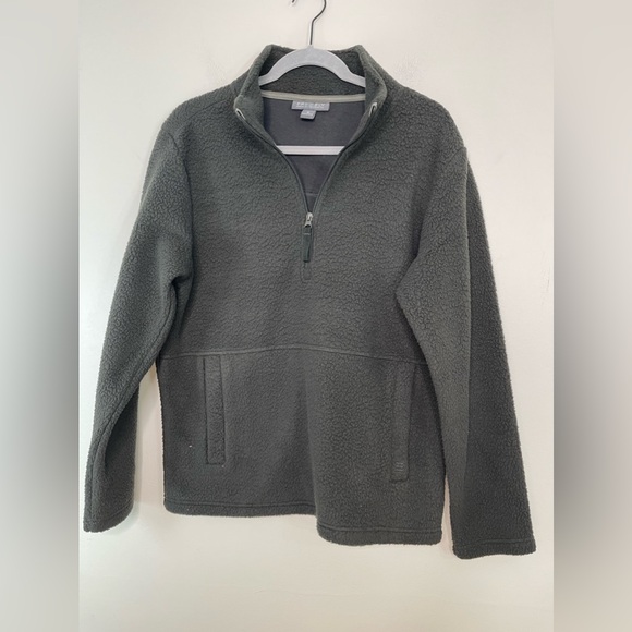 Free Fly Men’s Bamboo Sherpa Fleece Quarter zipper In Dark Gray Size S Outdoor - Picture 1 of 7